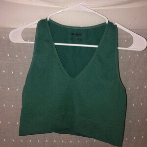 Green Garage Cropped Tank Top (Med)